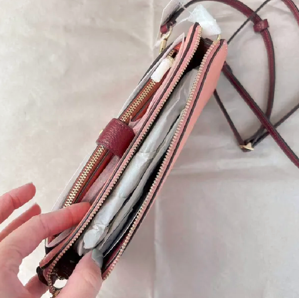 Coach C5368 Noa Pop Up Messenger In Colorblock In Brass/Light Coral Multi Coach C5368 Noa Pop Up Messenger In Colorblock In Brass/Light Coral Multi